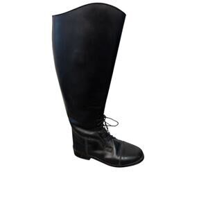 Vintage MASCOT Black Blucher English Riding Boots - Lace Up SZ 6 HANDMADE